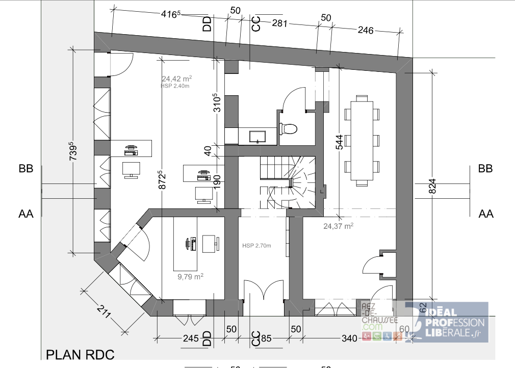 Quartier simplon - bureaux de 67m2 à Paris 18 — photo 1